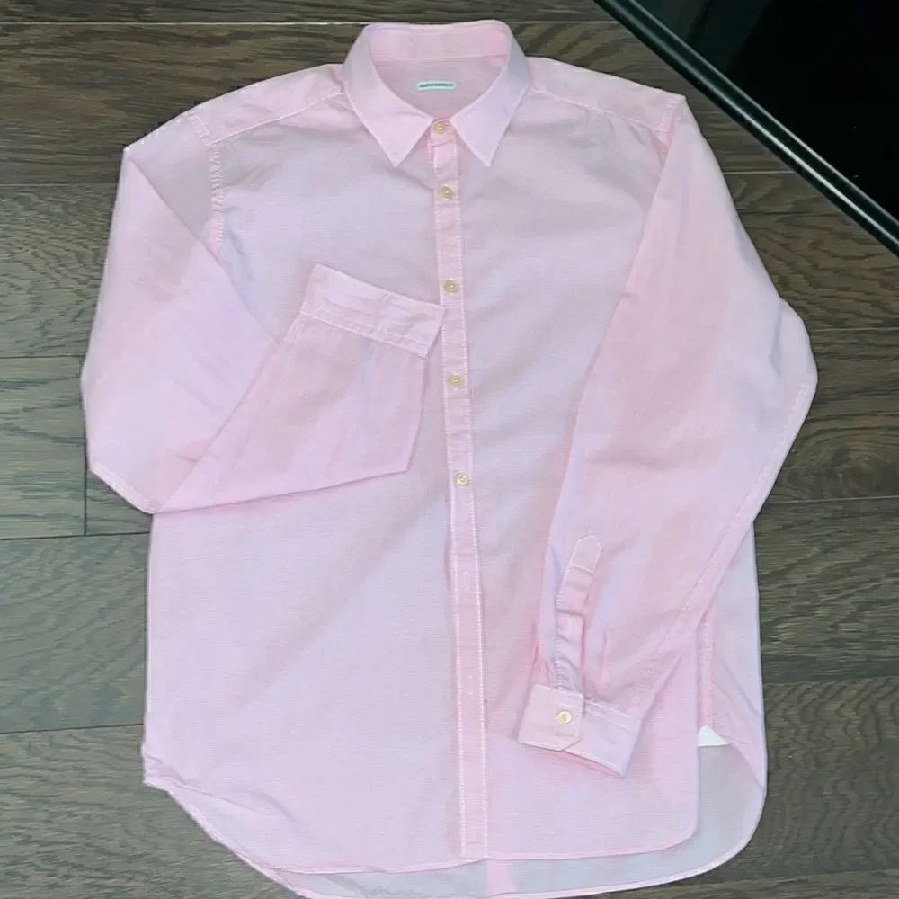 Mastai Ferretti Small Pink Check LS Tailored Button-Down Shirt-16 1/2 / 42 /L